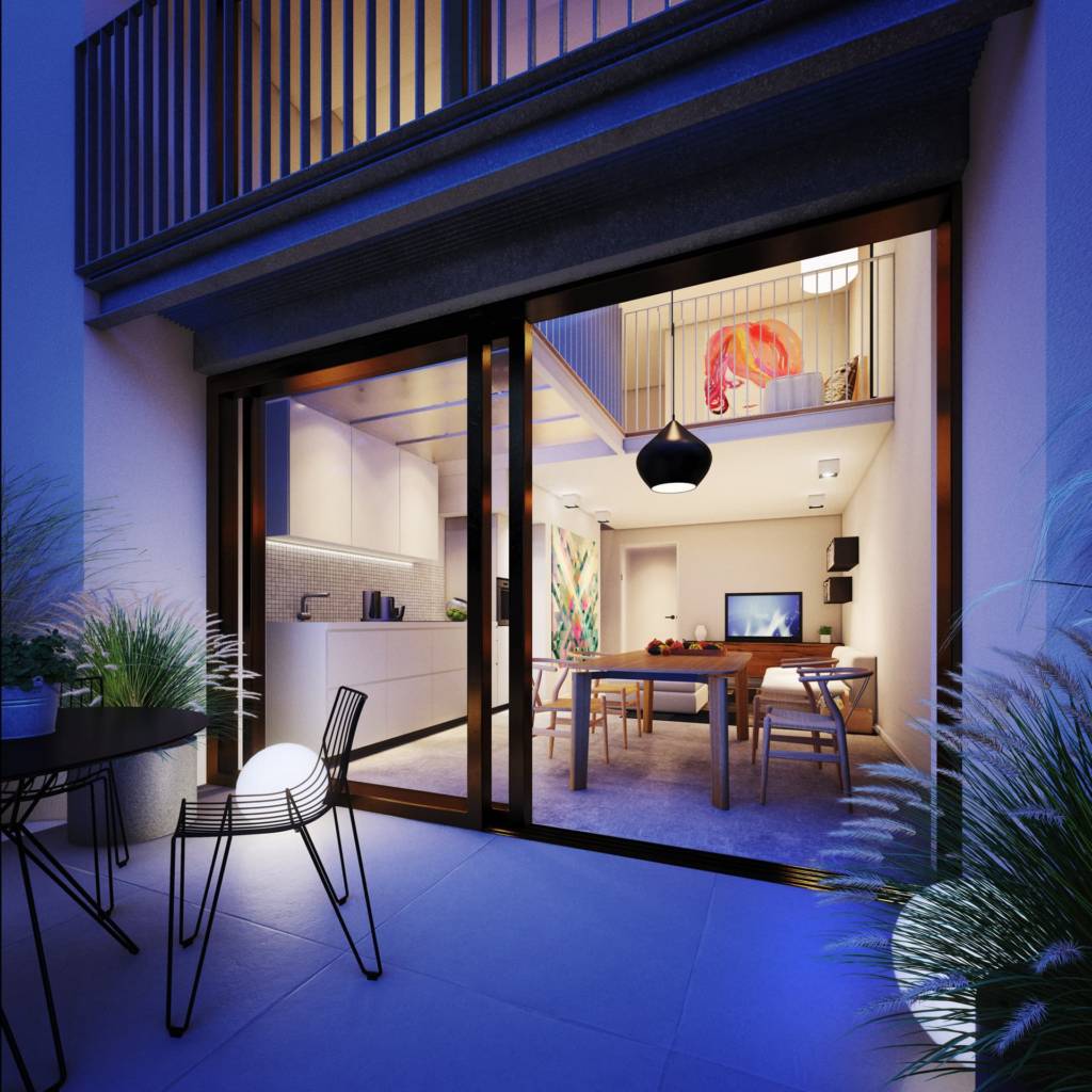 Urban Court - Vue d'un appartement mezzanine